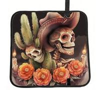 Vortithora Mexico-Dead-Skulls-Cactus Foldable Stadium Seat Cushion Waterproof Portable Bleacher Pad Small Camping Mat For Camping Travel Outdoor Sports Events