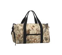 Vortithora Natural-Birds-Flowers-Painting Sports Duffel Bag with Shoe Compartment