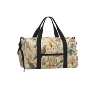 Vortithora Natural-Birds-Flowers Sports Duffel Bag with Shoe Compartment