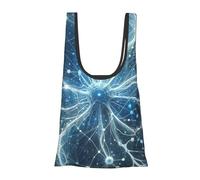 Vortithora Neurons-Abstract Reusable Foldable Shopping Bag, Portable Grocery Bag For Daily Use