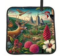 Vortithora Pennsylvania-State-Mountain-Flower Foldable Stadium Seat Cushion Waterproof Portable Bleacher Pad Small Camping Mat For Camping Travel Outdoor Sports Events