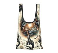 Vortithora Physical-Concepts-Equipments Reusable Foldable Shopping Bag, Portable Grocery Bag For Daily Use