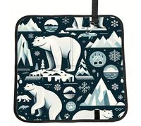 Vortithora Polar-Bear-Nail-Iceberg Foldable Stadium Seat Cushion Waterproof Portable Bleacher Pad Small Camping Mat For Camping Travel Outdoor Sports Events