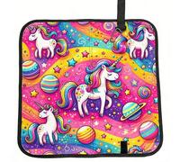 Vortithora Rainbow-Horse-Dreams Foldable Stadium Seat Cushion Waterproof Portable Bleacher Pad Small Camping Mat For Camping Travel Outdoor Sports Events