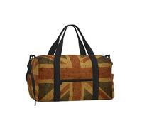 Vortithora Retro England Flag Sports Duffel Bag with Shoe Compartment