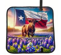 Vortithora Texas-Bluebonnets Foldable Stadium Seat Cushion Waterproof Portable Bleacher Pad Small Camping Mat For Camping Travel Outdoor Sports Events