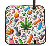 Vortithora Weed-Pot-Canna unny Foldable Stadium Seat Cushion Waterproof Portable Bleacher Pad Small Camping Mat For Camping Travel Outdoor Sports Events