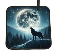 Vortithora Wolf-Howl-Moon Foldable Stadium Seat Cushion Waterproof Portable Bleacher Pad Small Camping Mat For Camping Travel Outdoor Sports Events