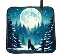 Vortithora Wolf-Howling-Forest Foldable Stadium Seat Cushion Waterproof Portable Bleacher Pad Small Camping Mat For Camping Travel Outdoor Sports Events