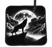 Vortithora Wolf-Howling-Thunderstorm-Power Foldable Stadium Seat Cushion Waterproof Portable Bleacher Pad Small Camping Mat For Camping Travel Outdoor Sports Events