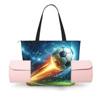 Vortithora Women Dynamic-Soccer-Moment Yoga Mat Bag Gym Tote