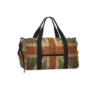 Vortithora Wooden England Flag Sports Duffel Bag with Shoe Compartment
