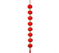 Vortiva Flocked Red Lantern Chinese New Year 2026 Door Hanging | Soft Velvet Texture, Fade-resistant Fabric, Auspicious for fu Design, Perfect Living Rooms, Eye-catching Festive Display