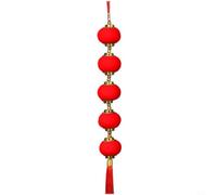 Vortiva Flocked Red Lantern Chinese New Year 2026 Door Hanging | Soft Velvet Texture, Fade-resistant Fabric, Auspicious for fu Design, Perfect Living Rooms, Eye-catching Festive Display