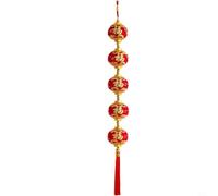 Vortiva Flocked Red Lantern Chinese New Year 2026 Door Hanging | Soft Velvet Texture, Fade-resistant Fabric, Auspicious for fu Design, Perfect Living Rooms, Eye-catching Festive Display