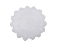 Vortiva Handmade Cotton Lace Tablecloth Round Doily Mat White for beige | Cotton material purely handmade hollow-out design countryside style suitable for home dining cafe for hotel book shop