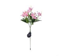 Vortiva New LED Solar-Powered Outdoor Seven-Head For Lily Ground | For Solar Decorative Stake,For Lily Style Outdoor Decor,7-Head Solar Stake Blue For Petal Warm Glow 42Cm 7-Head