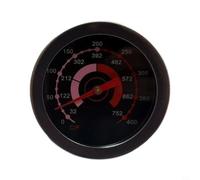 Vortiva Stainless Steel BBQ Thermometer 52mm Dual Scale Gauge for Grill | Rust-proof Stainless Steel, 42mm Probe, Battery-free Mechanical Sensor, Fits Charcoal Gas Grills Smokers Pizza Ovens