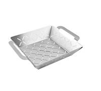 Vortiva Stainless Steel Grill Basket for Weber, Square | for premium Rust-resistant Steel, Fine Mesh Prevents Food Falling, Fits All Models, for ideal For Vegetables Side Dishes