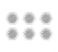Vortiva Touch Sensitive Hexagon LED Wall Light Panels, 6-Pack White | Plastic Construction, DIY Geometric Shapes, Adjustable Brightness, Wall Or for surface Mount, Modern Minimalist Decor