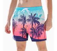 Vorvowry Boys Swim Shorts Quick Dry Lightweight Swim Trunks Boy with Drawstring Kids Swimming Shorts for Beach Pool Holiday B Coconut 14-16 Years
