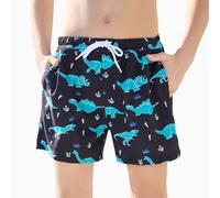Vorvowry Boys Swim Shorts Quick Dry Lightweight Swim Trunks Boy with Drawstring Kids Swimming Shorts for Beach Pool Holiday Dinosaur 5-6 Years