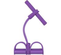 VORX LONDON Pedal Rope Exerciser, 4 Tubes Elastic Pull Rope for Full Body Workout Resistance Trainer Home Fitness Equipment for Legs, Arms, Core, Weight Loss, Yoga & Pilates (Purple)