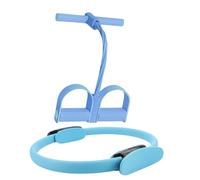 VORX LONDON Pilates Ring + Pedal Rope Workout Set - Yoga Fitness Circle for Inner Thigh, Leg, Core & Arm Toning, Stretching & Full Body Exercise Equipment for Home Gym