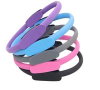 VORX LONDON Yoga Resistance Pilates Ring Exercise Fitness Circle with Non-Slip Foam Handles Yoga Toning Ring for Arms, Legs, Core & Flexibility Home Workout Equipment (Purple)