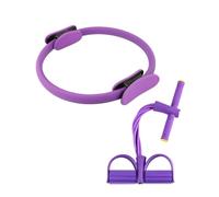 VORX LONDON Yoga Ring & Pedal Resistance Rope Set for Full Body Workout - Pilates Stretching, Core Training, Leg/Arm Exercise Bands, Slimming & Strength Fitness Equipment for Home & Gym