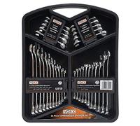 VORX PRO Spanner Set 32 Piece Drop Forged Metric & Imperial CRV Combination Open & Stubby Bi-Hexagonal Spanner Set