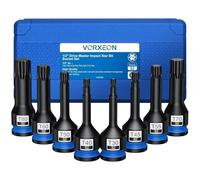 VORXEON 8pc 1/2 TORX Socket Set en S2 Steel s*per Hard T30 T40 T45 T50 T55 T60 T70 T80 1/2 Drive Impact Star Bit Socket Set with Storage Case for Electric Pneumatic Wrenches