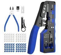 VORXEON Cat 7 Ethernet Crimping Kit RJ45 Crimp Tool for IT and Home Network