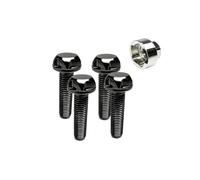 VOSANTU Black Bolt M10 Screws 304 Stainless Steel Anti-Theft Locking 40mm Nuts Security Hardware Kit for Mountain Bike Awning Car Accessories for Styling Light Bar Safety,Screws(4 Lock+ 1 Key)