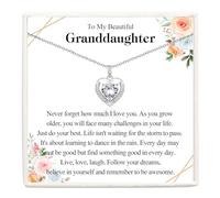 VOSAP Granddaughter Gifts: Heart Pendant Necklace for Teenage Girls - Sweet Graduation & Birthday Gifts, Stocking Fillers