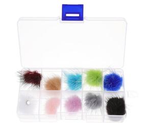 VOSAREA 1 Box Nail Fluffy Balls for Artificial Nails Velour Manicure Pompom Balls Easy to Change by Specialists and Family