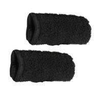 VOSAREA 1 Pair Black Synthetic Material Armrest Cushion Pads for Walker Hand Grips and Office Chair, Full Armrest Coverage to Reduce Hand , Comfortable and Sturdy Handrail Protection Pad