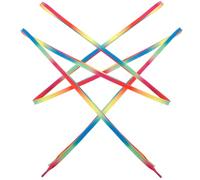 VOSAREA 1 Pair Hockey Skates Shoelaces Waxed Polyester Wear-resistant Easy to Lace Rainbow Gradient Flat Design for Roller Skates and Boots