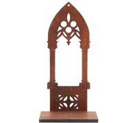 VOSAREA 1 Pair of Wall Sconce Candle Holder Vintage Pillar Candle Holders Rustic Farmhouse Gothic Arch Wall Mount Candle Holder Stand for Home Party Decoration