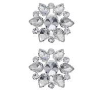 VOSAREA 1 Pair Water Drop Rhinestone Shoe Clips for High Heels and Sandals, Decorative Alloy and Copper Buckles, for Daily Life and Wedding Shoes Accessories