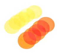 VOSAREA 10 Pcs Color-changing Gel Light Filters, 10cm Self-adhesive Diffusion Sheets with Warm Amber and Sunset Tones, Correction Lighting Gels for Photography and Stage Lighting