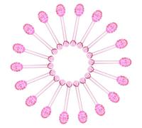 VOSAREA 100pcs Reusable Lip Balm Applicator Spoon in Pink Plastic, Compact and Sturdy Lip Gloss Tool for Beauty Salons and Makeup Bottle Applicator Process