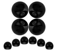 VOSAREA 10pcs Black Round Pot Lid Knob Replacement with Heat Insulation and Lifting Handle, Sturdy Pp Material Cookware Lid Handle for Household Pots and Pans
