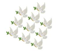 VOSAREA 10pcs Elegant Peace Dove Brooches Lightweight Zinc Alloy Animal Pins for Women Lapel Badge with Olive Branch Artistic Design for Shawls Hats Bags and Comfortable Accessories