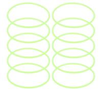 VOSAREA 10pcs Glow the Dark Silicone Wristbands Light Green Stretchy Thin Elegant Bracelets for Party Accessories