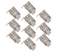 VOSAREA 10pcs Metal Window Blind Brackets for Wooden Blinds with Easy Installation and Precise Fit, Iron Clip Over Holder Clips for 1-3/4” Rectangular Rails, Suitable for Homes and Offices