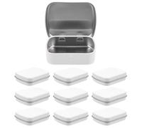 VOSAREA 10pcs Mini Tin Box Small Candy Treat Box Multifunctional Storage Efficient Organization Stylish Appearance Tinplate Material Daily Life Use for Nail Art Enthusiasts and Artists