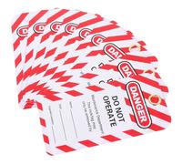 VOSAREA 10pcs PVC Lockout Tagout Warning Tags Do Not Operate Hanging Tags for Equipment Repair Convey Safety Reminders Compliant with Hazardous Warning Requirements