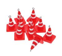 VOSAREA 10pcs Resin Mini Stop Signs Charms for Jewelry Making, Resistant to Deformation with 3D Traffic Barrier Design, for DIY Projects