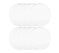 VOSAREA 10pcs round Glass Mirrors for DIY and Travel Use, High Clarity Small Makeup Mirrors, Portable for Craft Projects Or On-the-go Touch-ups